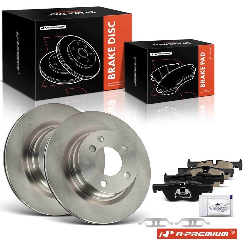 Disc Brake Rotors & Brake Pads Rear Side for BMW 228i xDrive 230i 328i 320i 328d