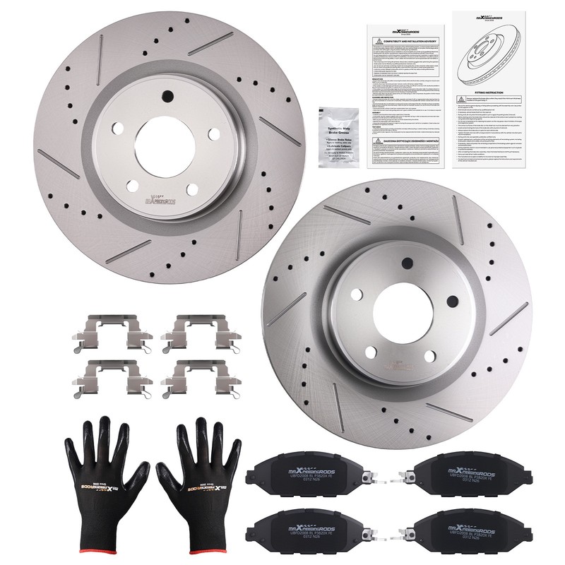 Front Brake Rotors and Pads Set for Infiniti JX35 2013 /Nissan Murano 2015-2024