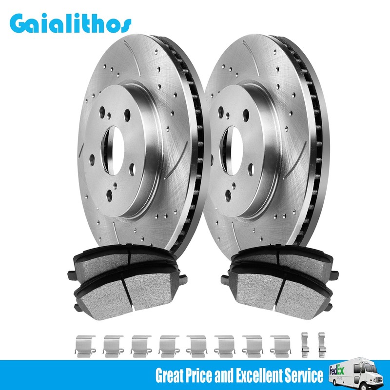 Front Disc Brake Rotors Ceramic Pads for 2001- 2005 2006 2007 TOYOTA HIGHLANDER