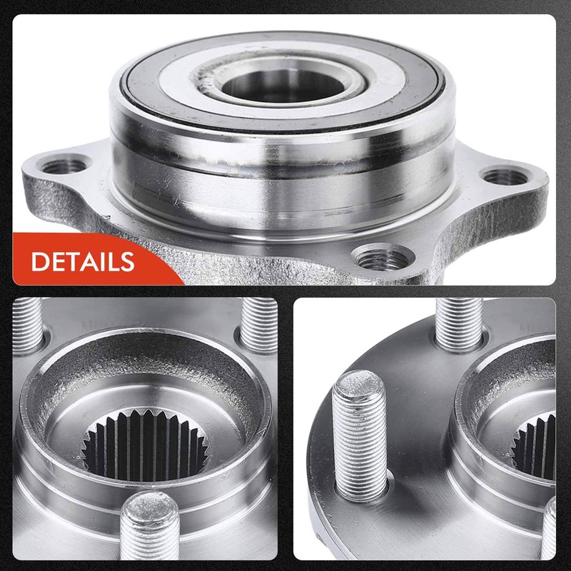 A-Premium Rear Drilled Rotors & Brake Pads + Wheel Hub for Scion FR-S Subaru BRZ gallery