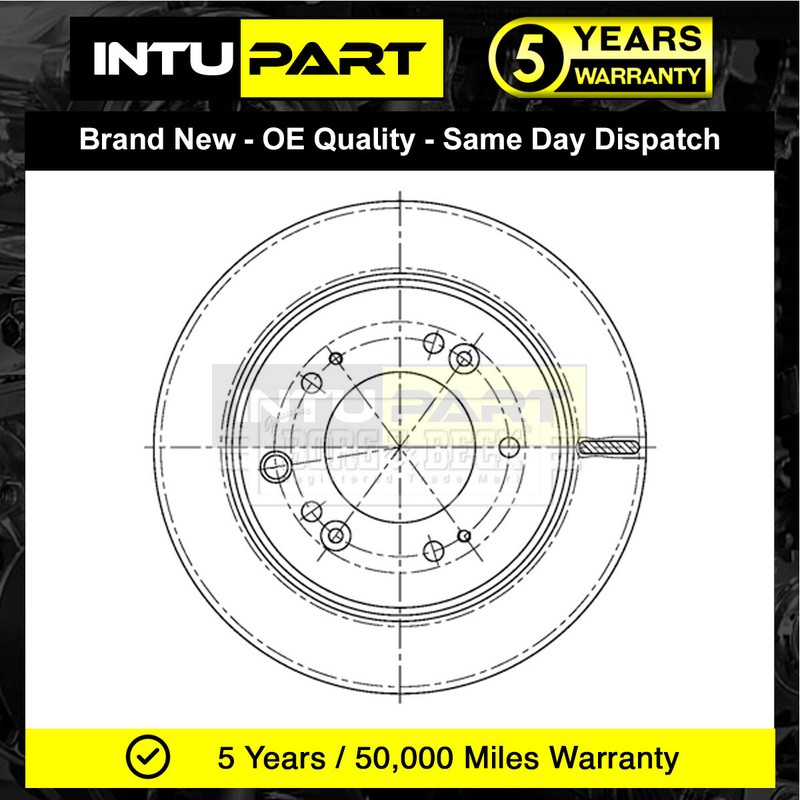 Fits Kia Sorento 2006-2009 2.5 CRDi 3.3 IntuPart Rear 1x Brake Disc 584113E500