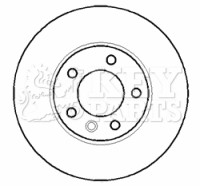2x Brake Discs Pair Vented Front 308mm KBD5901S Key Parts Set 7E0615301D Quality gallery