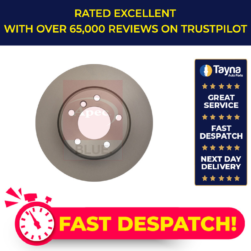2x Brake Discs Pair Vented fits BMW 118D 2.0D Front 06 to 13 292mm Set Apec Blue