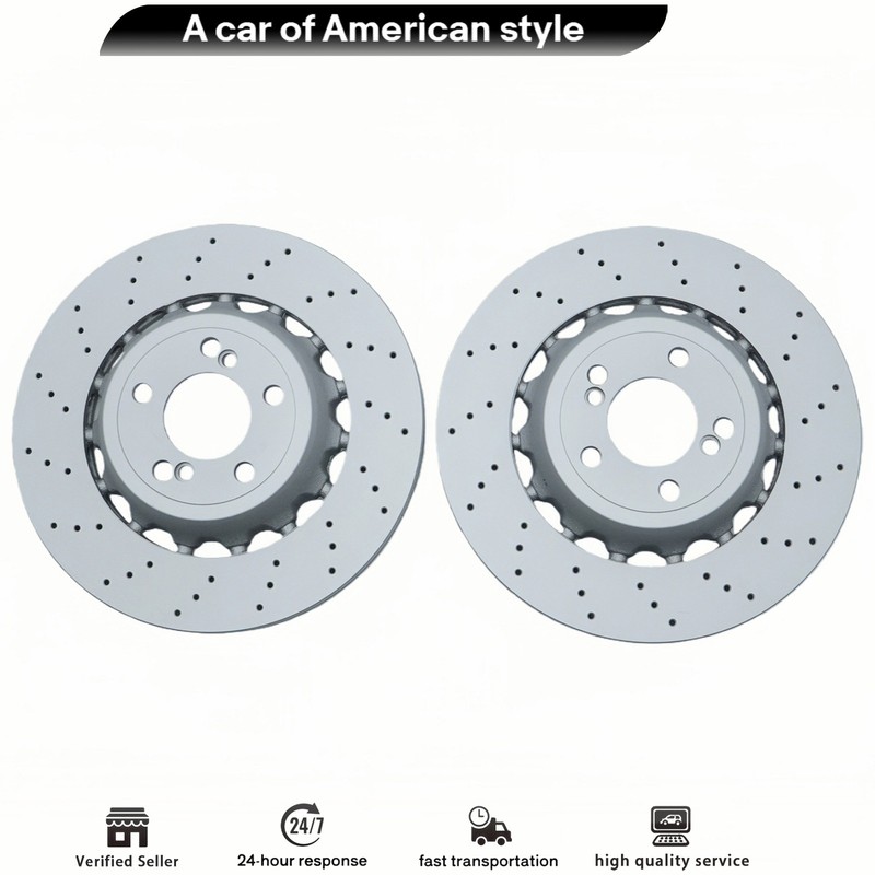 2Pcs Rear 370mm Disc Brake Rotors Fits 2015-2020 BMW F80 F82 F83 F87 M2 M3 M4