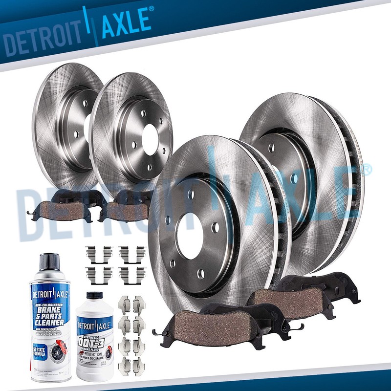 For 2002-03 Lexus ES300 05-06 Toyota Camry Front Rear Brake Rotors + Ceramic Pad