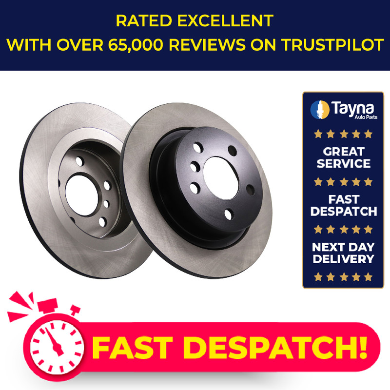 2x Brake Discs Pair Solid fits BMW 118D F40 2.0D Rear 2019 on B47C20B 280mm Set