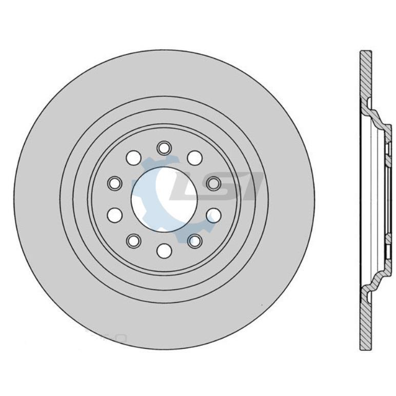 Rear Disc Rotors for Jeep Cherokee KL 3.2L 06/2014-11/2017 320mm 320mm