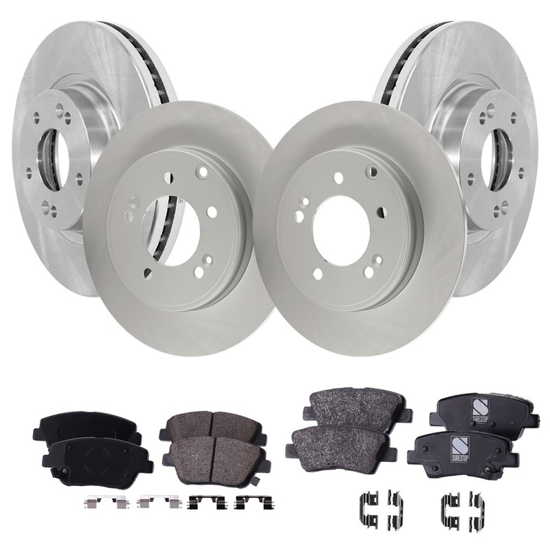 Front & Rear Brake Disc Rotors and Pads Kit For Kia Optima 2016