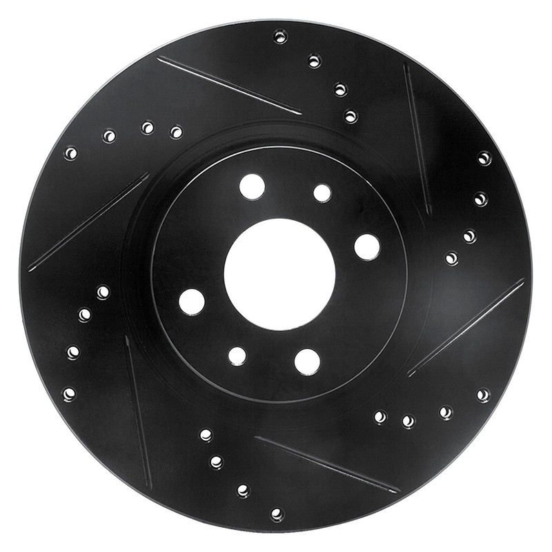 For Fiat 500 12-19 Brake Rotor DFC Premium Drilled & Slotted Front Passenger