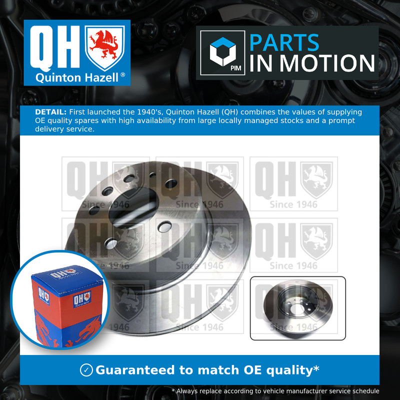 2x Brake Discs Pair Solid Rear 279mm BDC1017 Quinton Hazell Set 1084230212 New