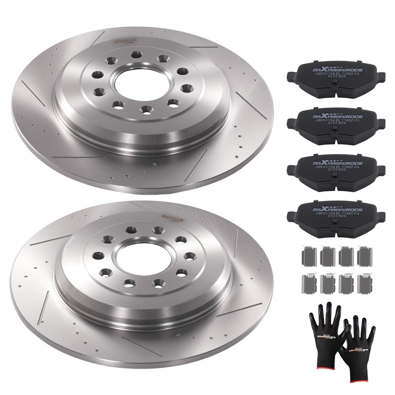 Rear Solid Brake Rotors Ceramic Pads for Ford Edge 2011-2014 Explorer 2011-2019 gallery