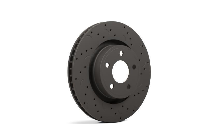 Hawk Talon Fits 2009 Subaru Forester Drilled and Slotted Front Brake Rotor Set