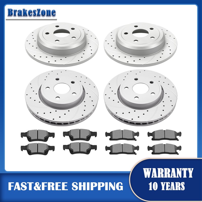 330mm Front Rear Brake Rotors and Pads Fit Dodge Durango SOLID REAR Rotor ONLY