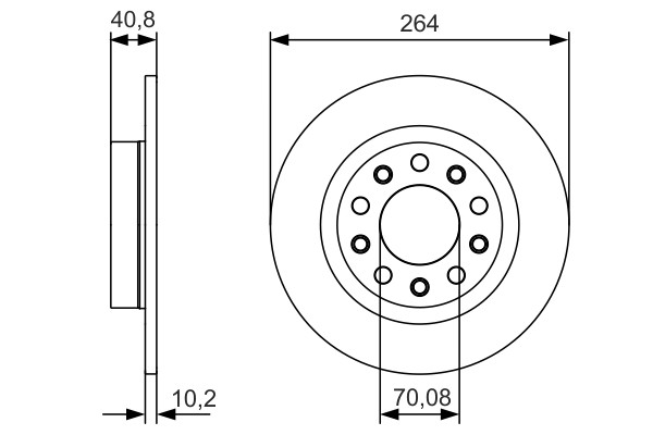 2x Brake Discs Pair Solid fits ALFA ROMEO GIULIETTA 940 1.4 Rear 10 to 20 264mm gallery