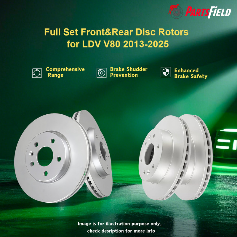 Full Set Front&Rear Disc Rotors for LDV V80 2013-2025
