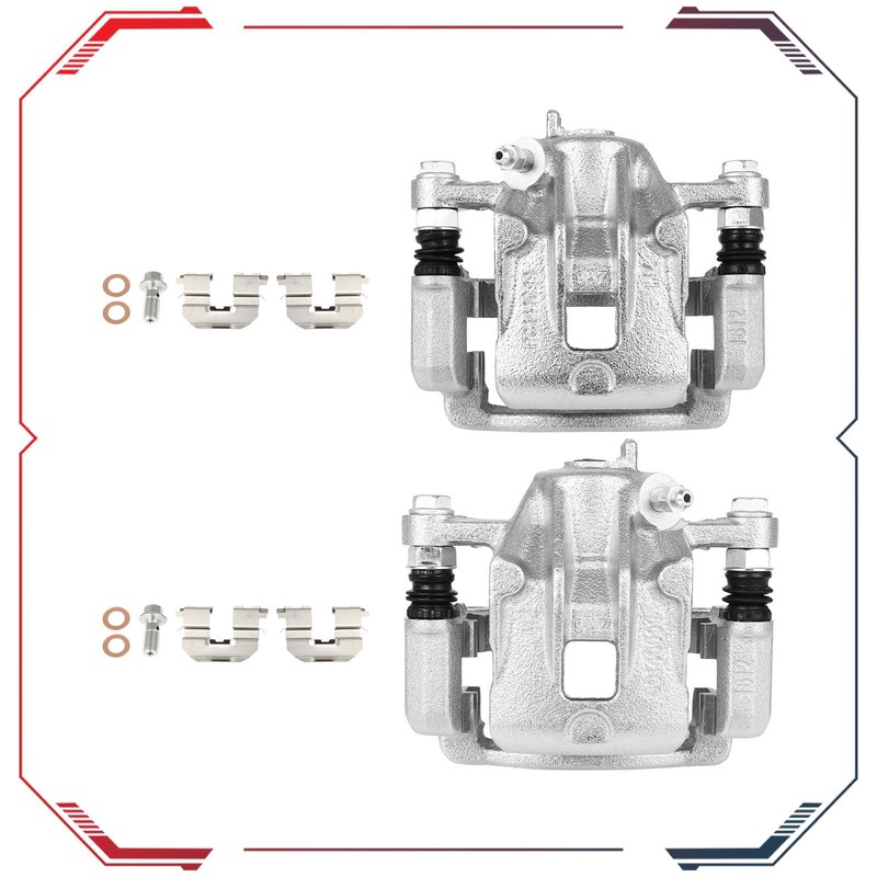 Rear Left & Right Brake Calipers w/ Bracket Pair For 2008-2010 Hyundai Sonata gallery