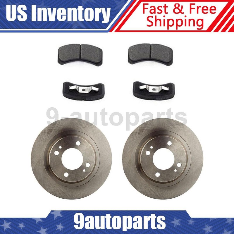 Front Disc Rotors + Brake Pads For 2017 2018 2019 2020 Mitsubishi Mirage G4