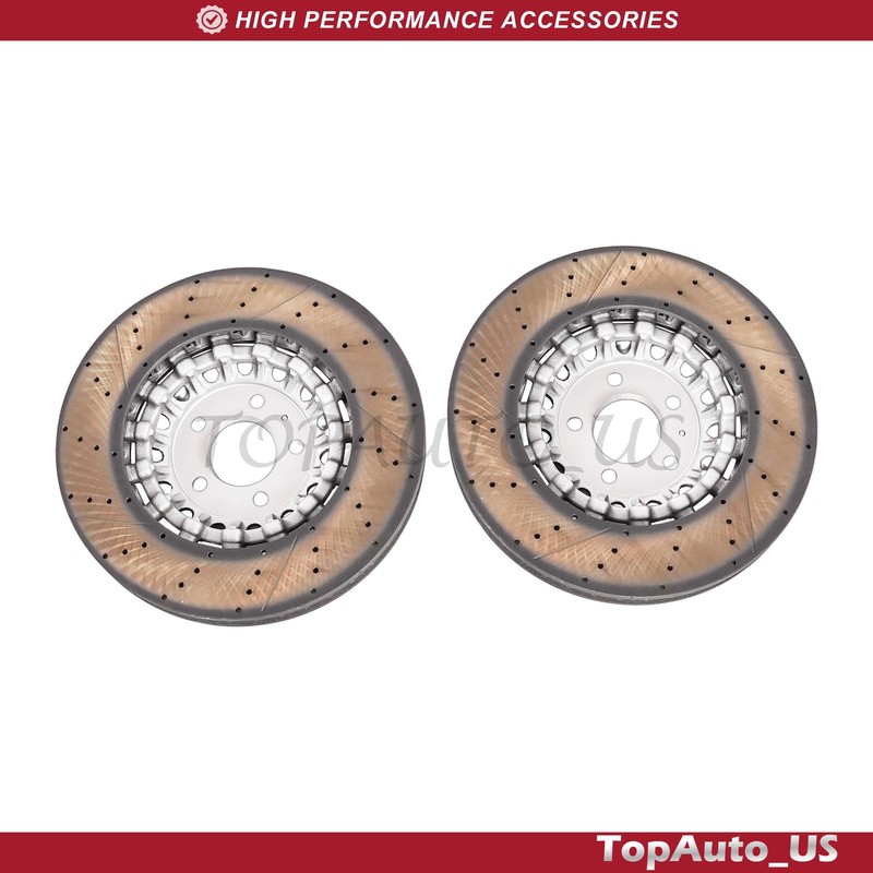 NEW Set Of 2 Front Vented Brake Disc Rotors Fits Audi A6 A8 Q Q7 Q8 4M0615301AS gallery