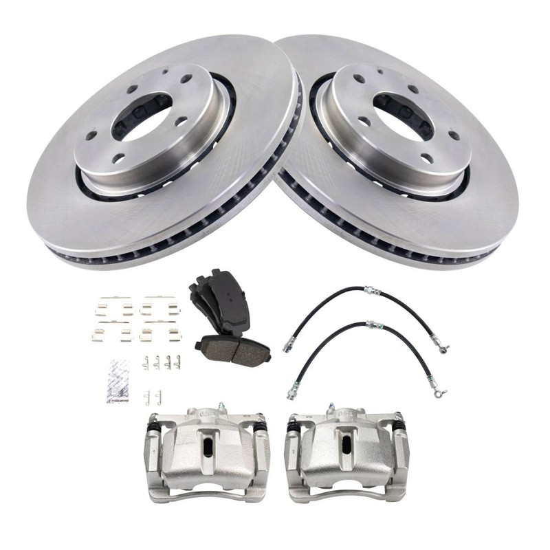 TRQ Front Brake Pad & Rotor Kit Ceramic Fits 2016 Mazda CX-5 gallery
