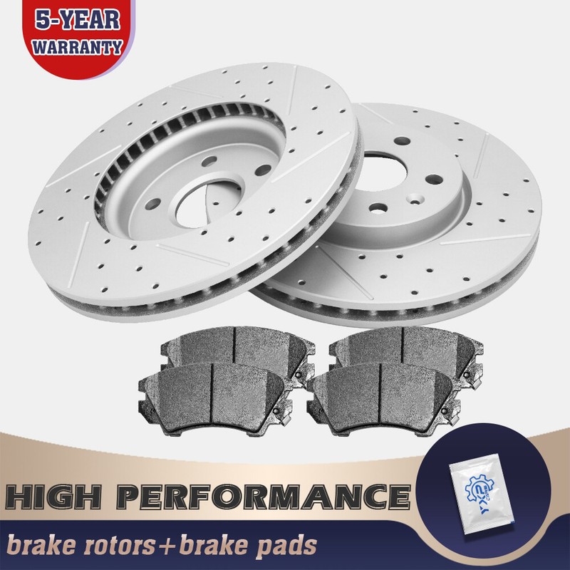 321mm Front Brake Rotors + Ceramic Brake Pads for 2010 – 2015 Chevrolet Camaro