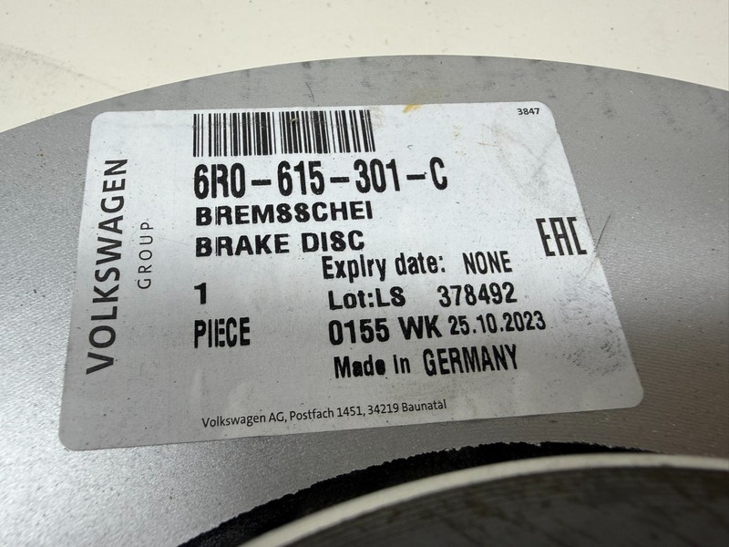 NEW OEM Volkswagen Front brake discs (pair) 6R0 615 301 C 2PCS SET gallery