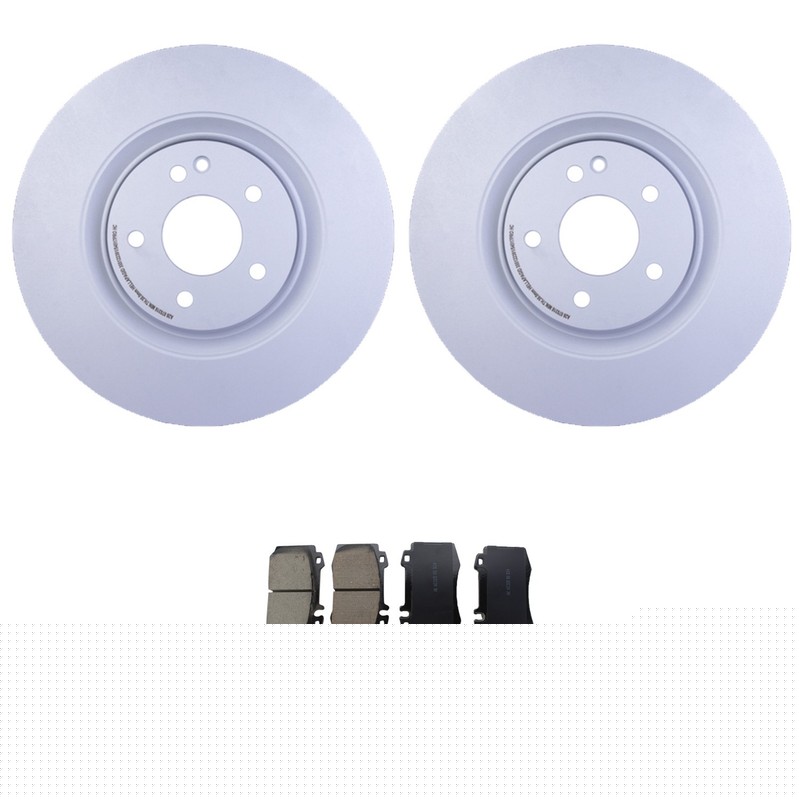 Hella Front Rotors Akebono EURO Ceramic Disc Brake Pads Kit For R129 SL500 SL600