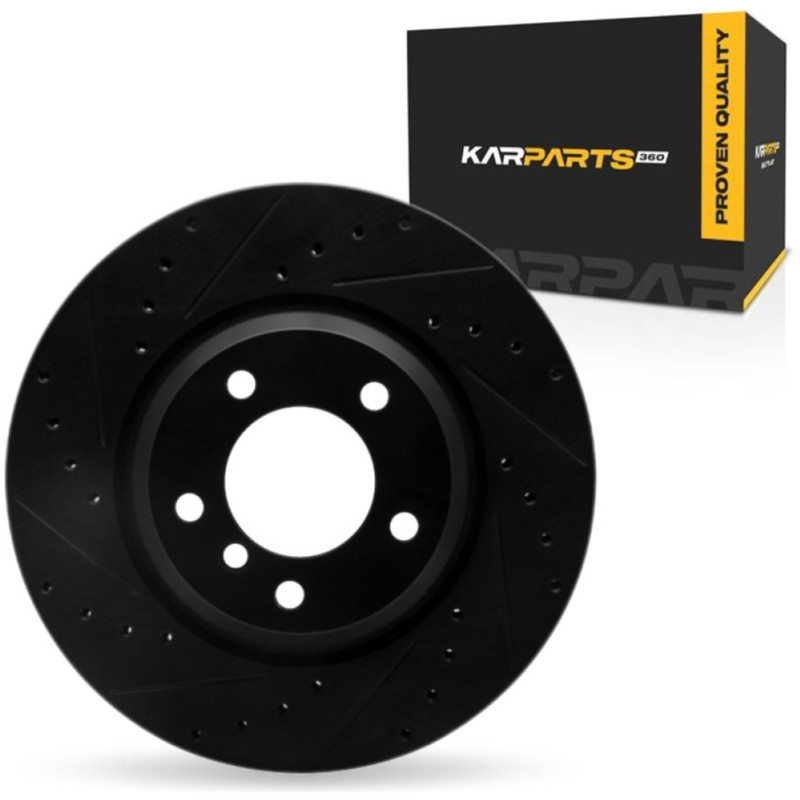 For BMW X1 2011 2012 Brake Rotor | Black | 24 mm. / 0.94 inch Nominal Thickness