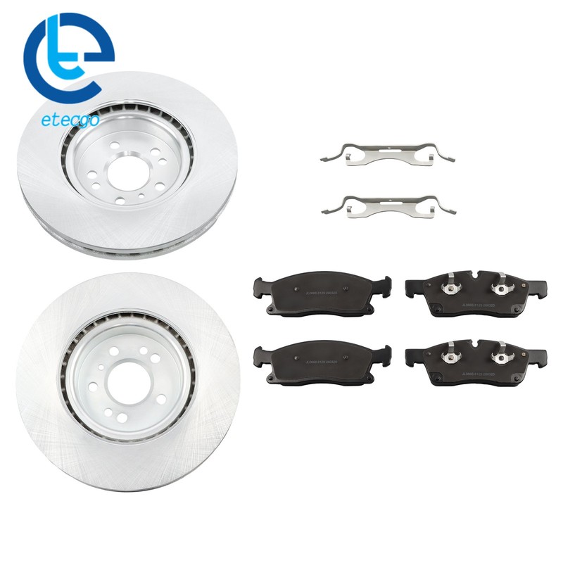 Front Disc Brake Rotors & Ceramic Brake Pads 6Pcs P-1455 For Benz ML350 2012-15 gallery