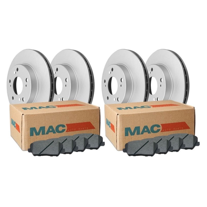 2013-18 Toyota Rav 4 Front & Rear Ceramic Brake Pad & Coated Rotors For LE 275mm