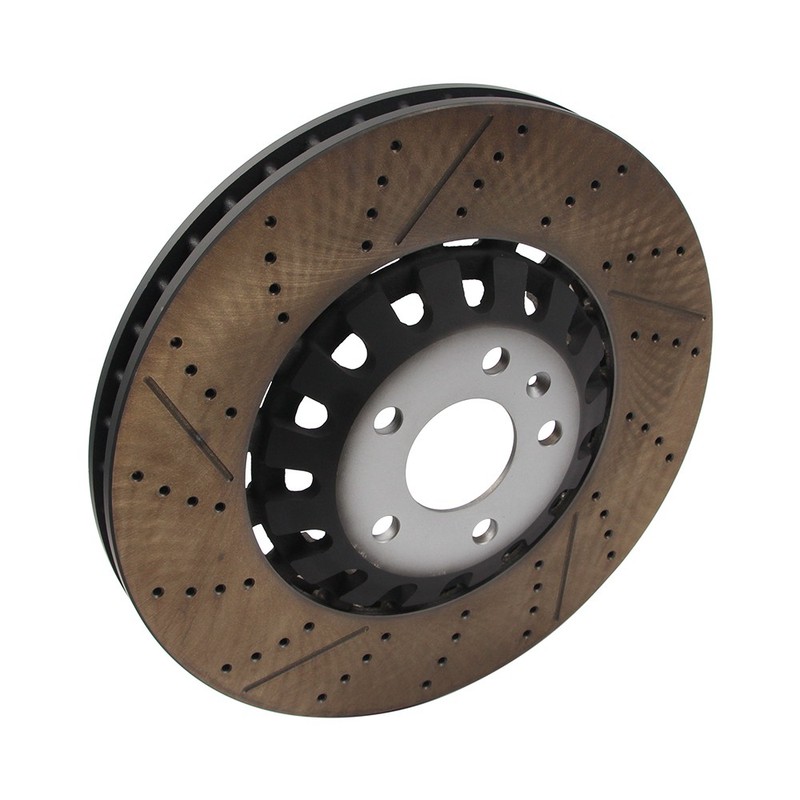 New Pair Set of 2 Front 375mm Drilled Brake Disc Rotors for 2018-2023 Audi RS5 gallery