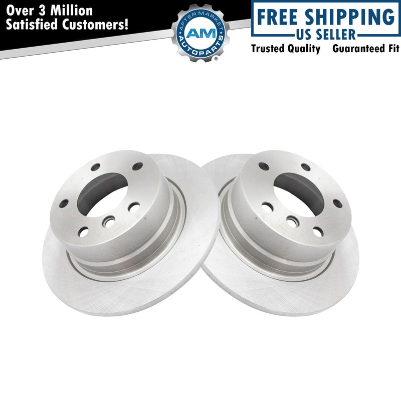 Rear Brake Rotors Set Solid For 2003-2005 BMW Z4
