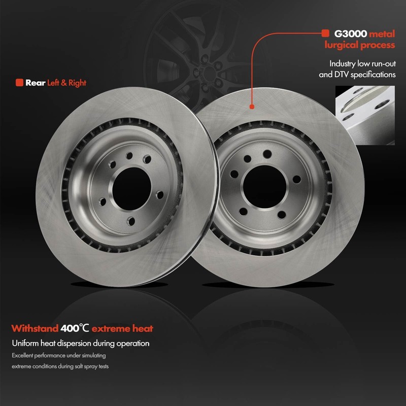 Rear Disc Rotor & Ceramic Brake Pad for Land Rover Discovery Range Rover Sport gallery