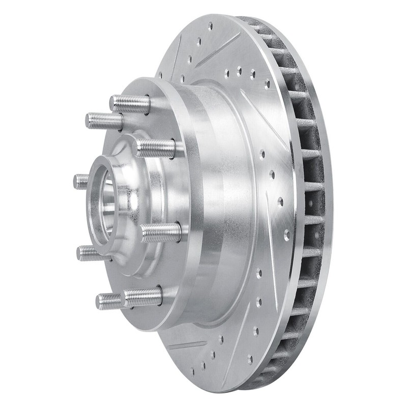 For Chevy G30 93-95 Brake Rotor eLINE Drilled & Slotted 1-Piece Front Driver