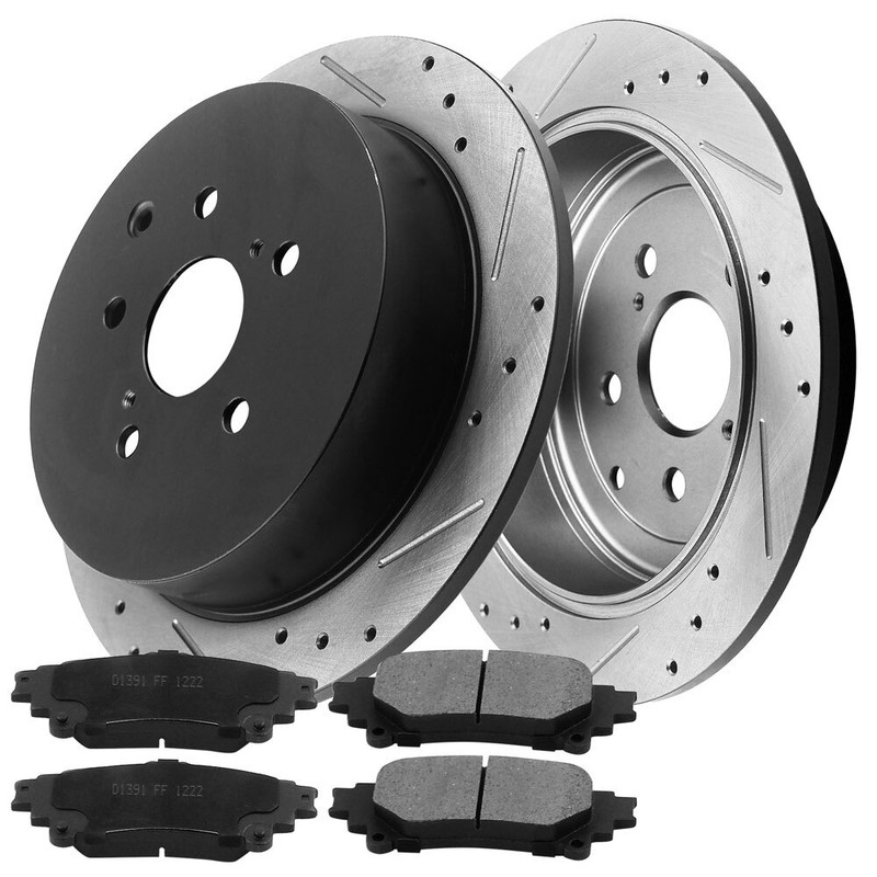 For TOYOTA HIGHLANDER Rear Disc Brake Rotors Set Direct Fit 2014 2015-2019