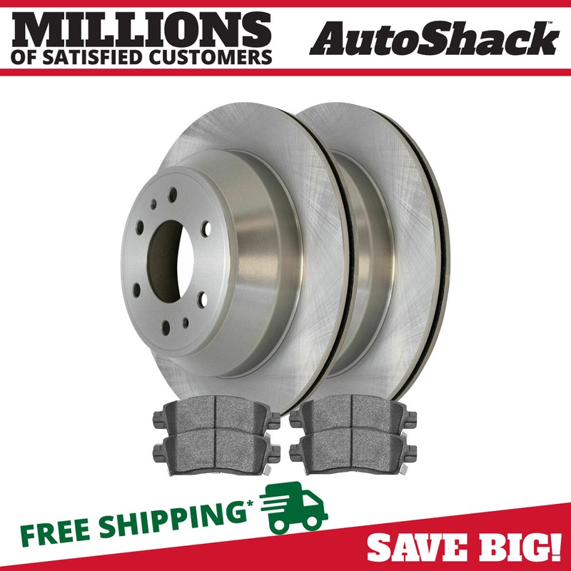 Rear Brake Rotors & Pads for Chevy Trailblazer GMC Envoy Saab 9-7x Buick Rainier