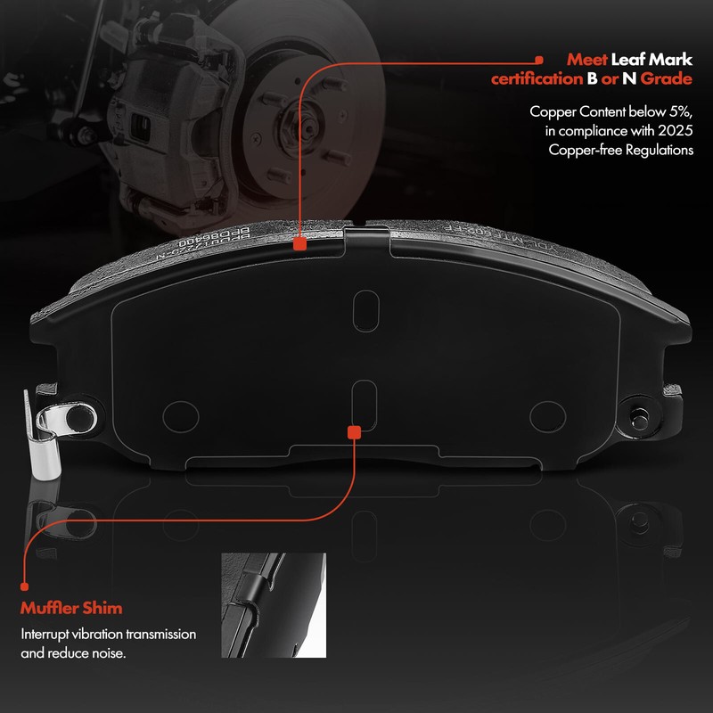 Front Side Disc Brake Rotors & Ceramic Brake Pads for Kia Sorento 2007 2008 2009 gallery