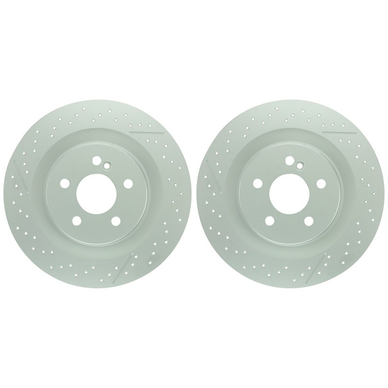 Bosch QuietCast Pair Set of Rear Disc Brake Rotors for R171 SLK55 AMG
