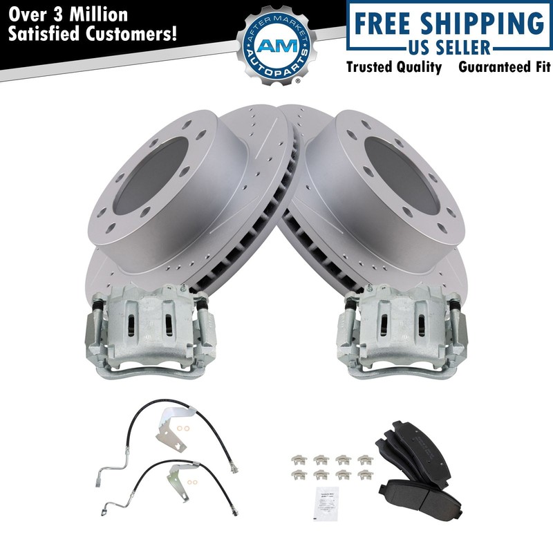 Performance Brake Pad & Rotor Kit Semi-Metallic Fits Ford