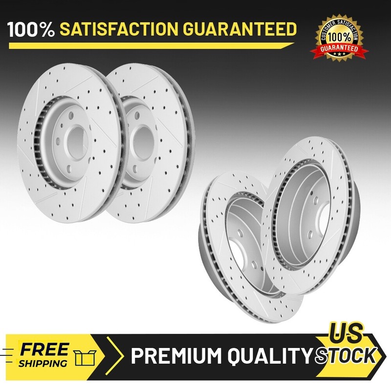 Front Rear Disc Brake Rotors Set for 2010 – 2017 Chevy Equinox GMC Terrain