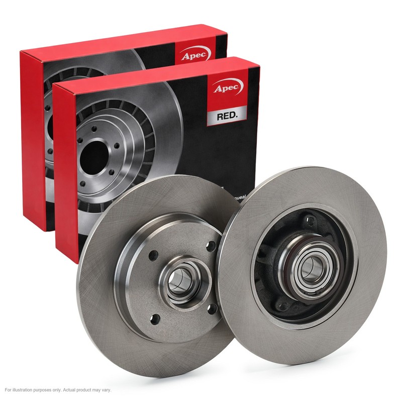 2X APEC Rear Brake Discs for OPEL CROSSLAND X / CROSSLAND 244mm Solid DSK3497