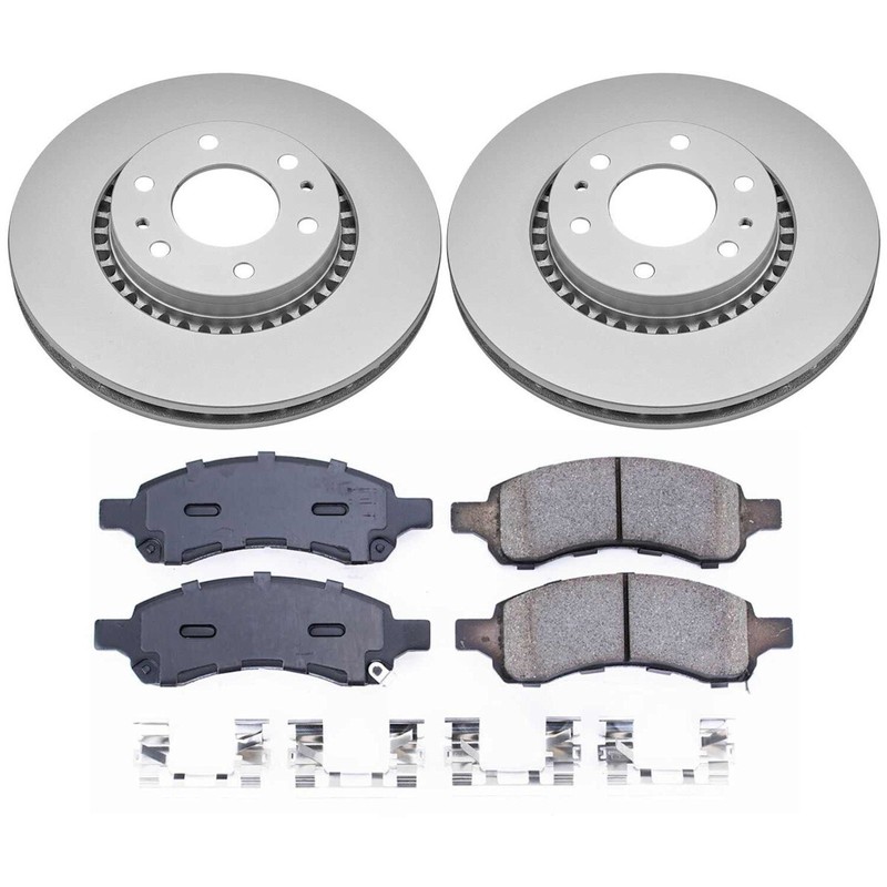 CRK2060 Powerstop Brake Disc and Pad Kits 4-Wheel Set Front & Rear for Chevy gallery