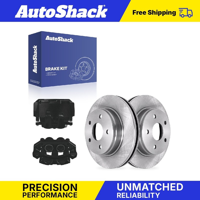 Front Brake Rotors Calipers Black for Ram, 1500 2011-2018