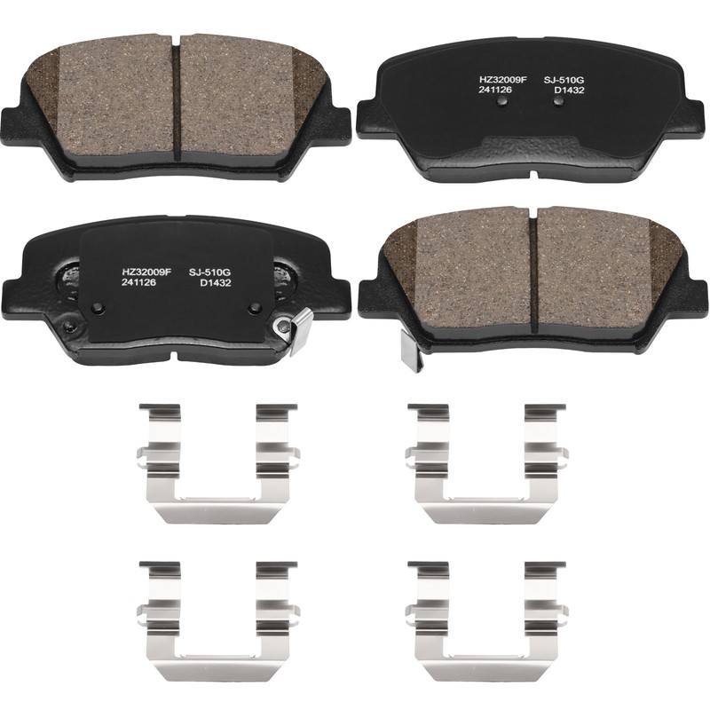 Front Disc Brake Rotors + Ceramic Brake Pads for Hyundai Santa Fe Kia Sorento - gallery
