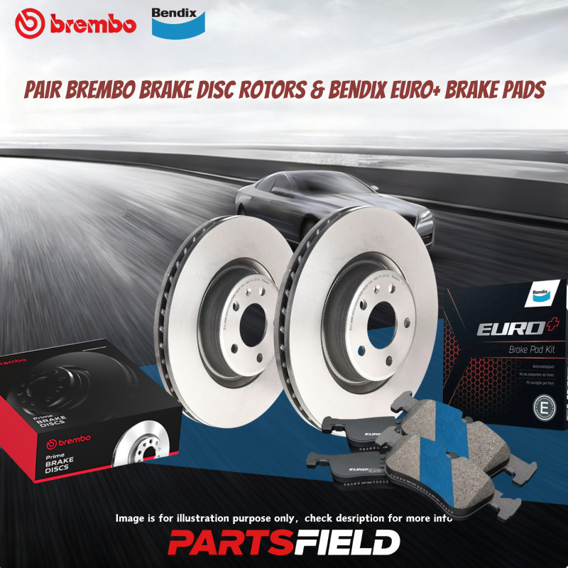 Rear Brembo Disc Rotors+Bendix EURO+Brake Pads for BMW X5 F15 F85 11-18 320mm