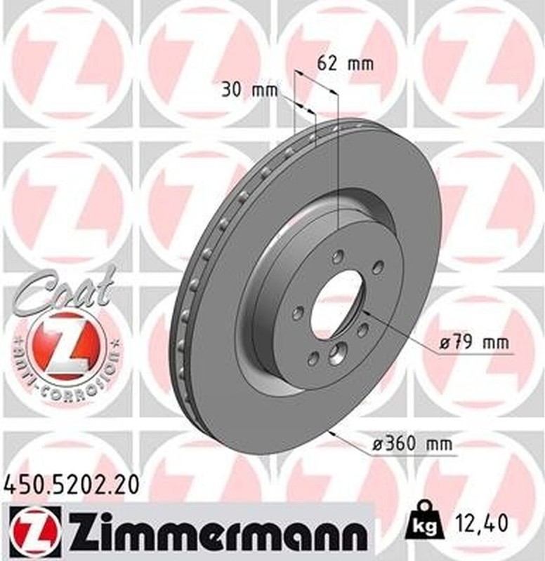 2x ZIMMERMANN FRONT Brake Disc Rotor For Land (VERiFyYEAR) LR4 Range Rover SPORT