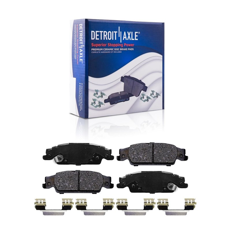 Front Rear Drilled Rotors Ceramic Brake Pads Kit for 2003 - 2007 Cadillac CTS gallery