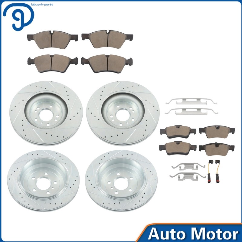 Disc Rotors & Ceramic Brake Pads For Mercedes-Benz X164 W164 W251 Front & Rear