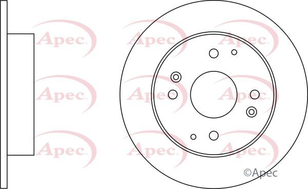 Brake Discs Pair Rear FOR ROVER 600 620 2.0 93->99 Diesel Petrol Apec gallery