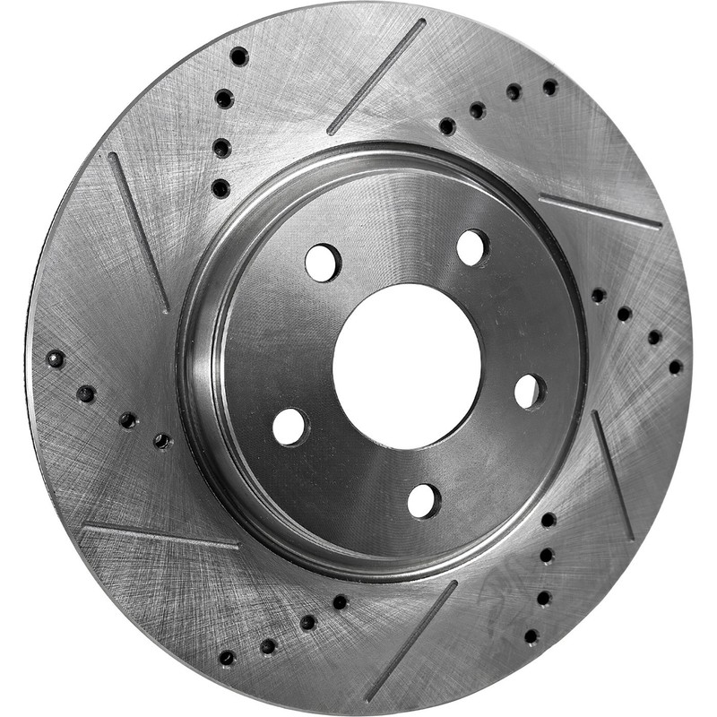 Brake Disc and Pad Kit For 2006-2010 Chevrolet Impala Rear LH RH Cross-drilled gallery