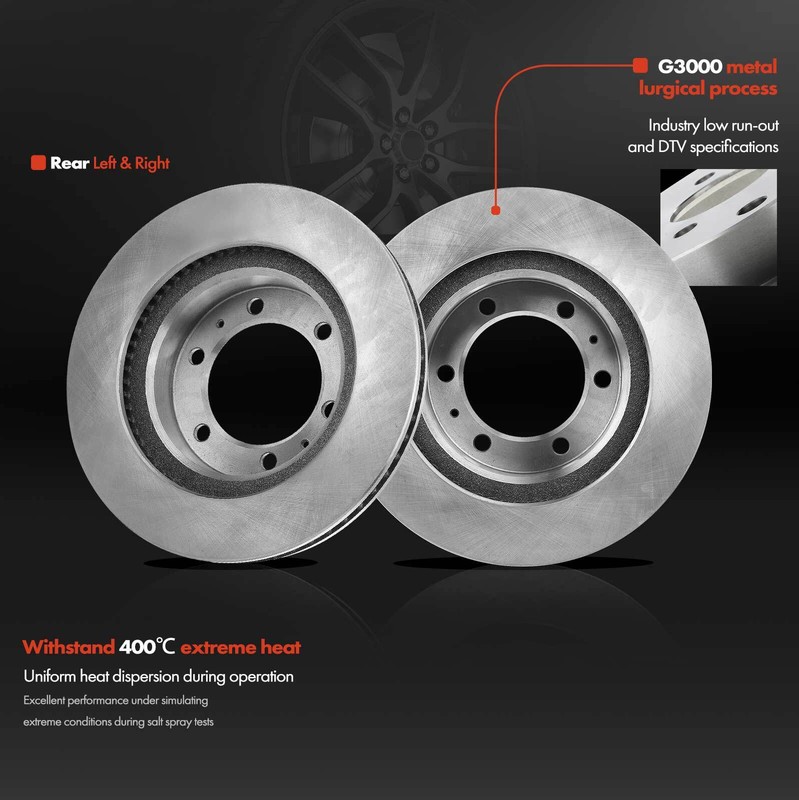 12x Brake Rotor & Pad & Brake Drum & Shoe for Toyota Tacoma 15-21 Front & Rear gallery